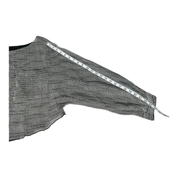 Free People Black & White Boat Neck Tight Knit Long Sleeve Cropped Sweater Small - Picture 10 of 12